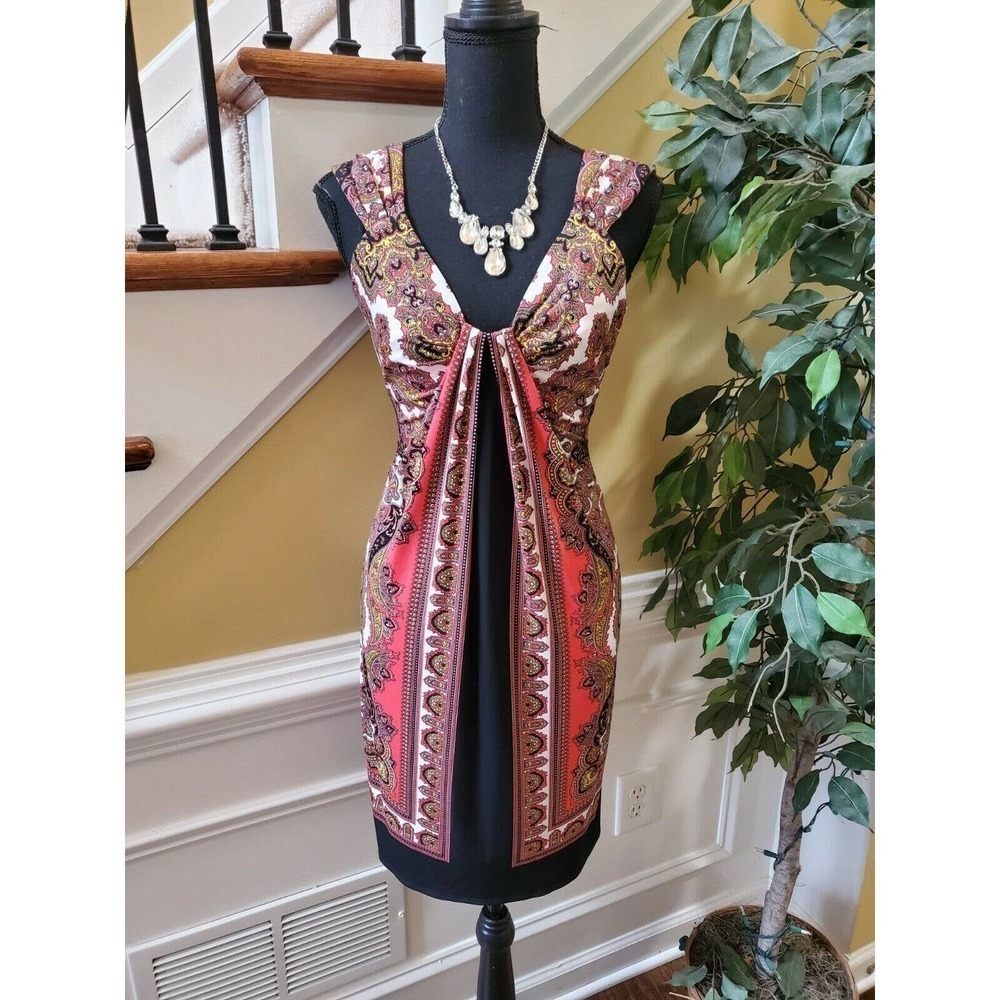 London Times‎ Women Red Casual Dress 8